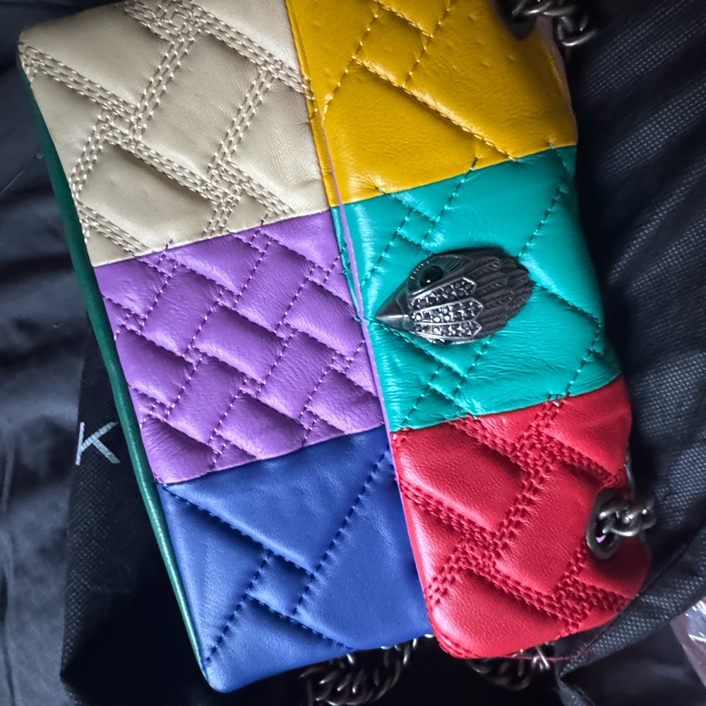 Kurt Geiger Multicolor Quilted Patchwork Crossbody Bag